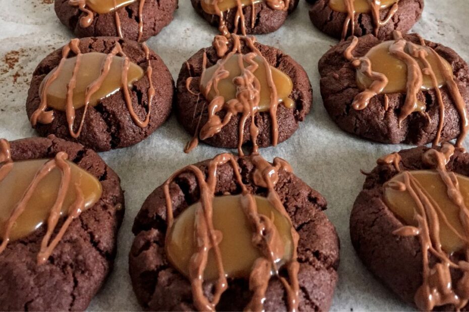Čokoládovo karamelové cookies - originálny recept
