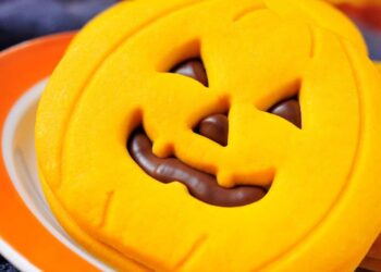 Halloweenske koláčiky, recept na Jack-O'-Lantern cookies