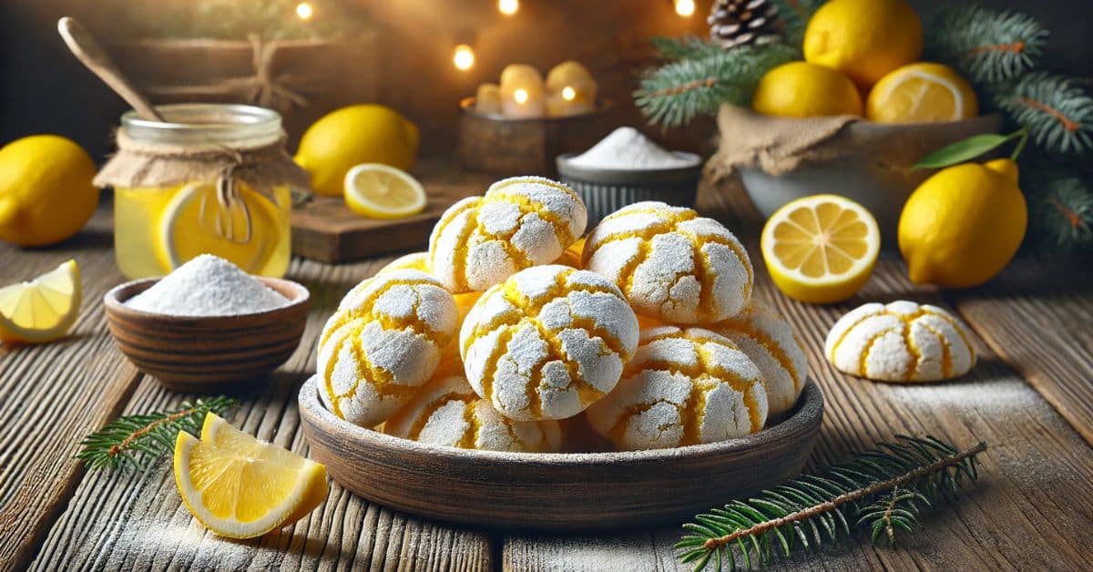 Citrónové crinkles: Svieža pochúťka plná jemnej citrusovej chuti