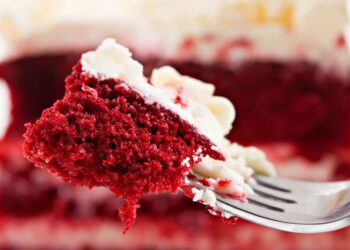 Red Velvet bábovka s krémovou náplňou - domáci recept