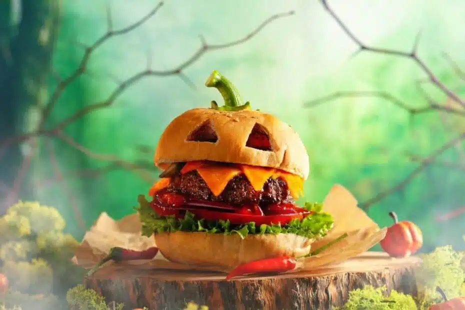 Halloweenský burger, recept na šťavnatý hamburger