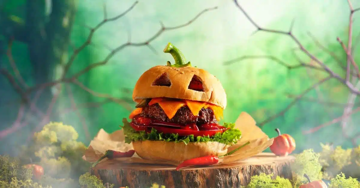 Halloweenský burger, recept na šťavnatý hamburger