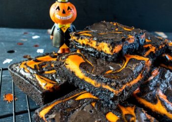 Tekvicové brownies, halloweensky recept