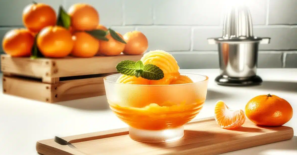 Fantastický mandarínkový sorbet. Najlepší letný dezert