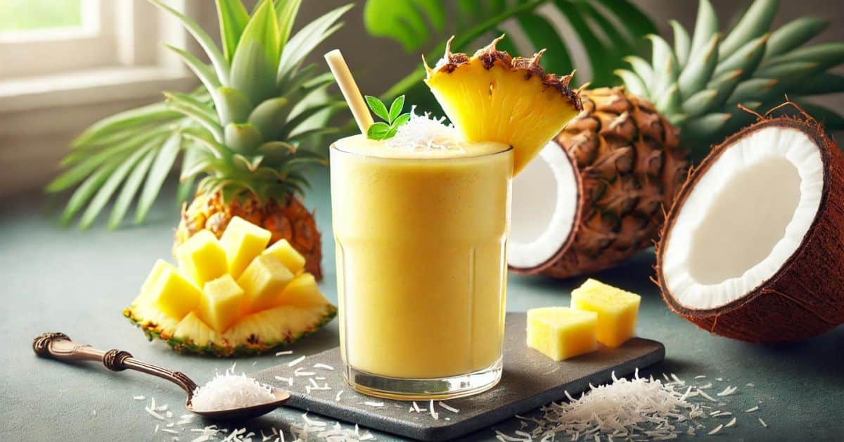 Kokosovo-ananásové smoothie. Fantastická chuť tropického raja