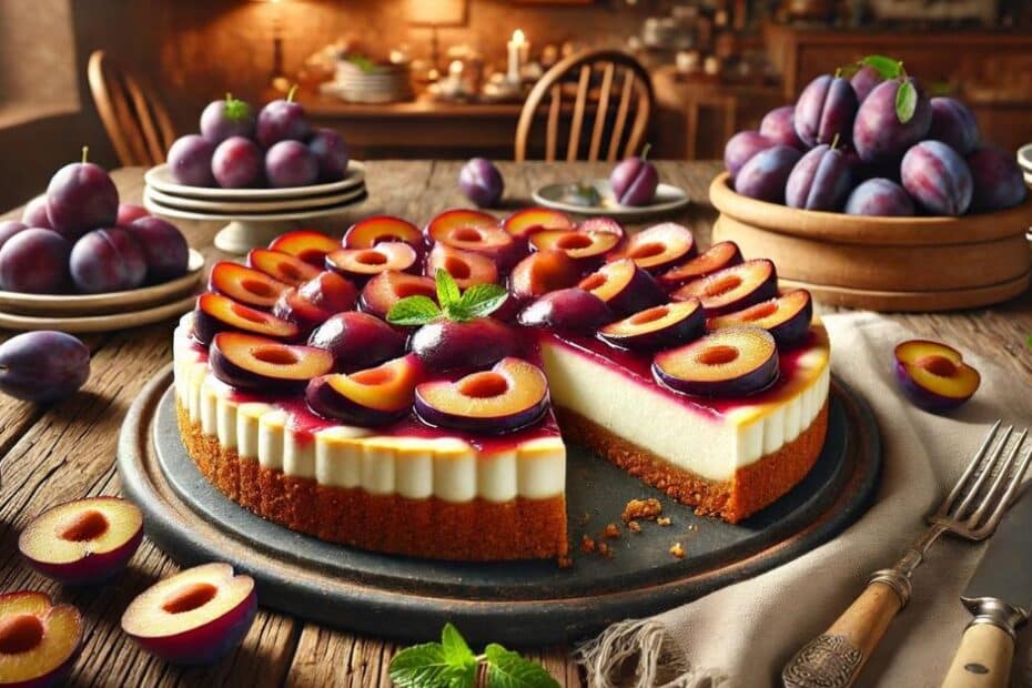 Slivkový cheesecake. Nezameniteľná osviežujúca chuť