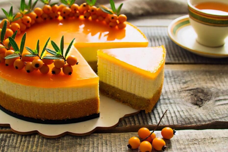 Osviežujúci a chutný rakytníkový cheesecake