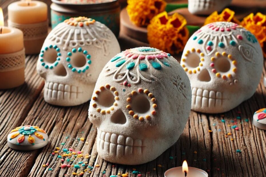 Calaveras de Azúcar: Tradičné mexické cukrové lebky na Día de los Muertos s farebným zdobením a symbolickým významom