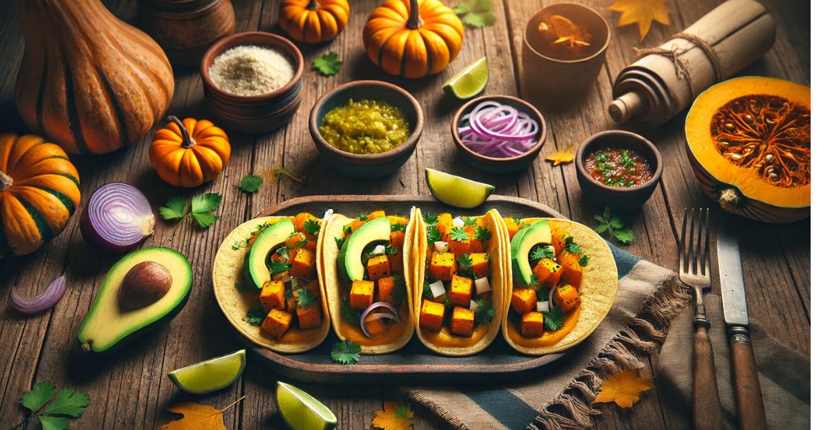 Tacos de Calabaza: Lahodné a zdravé tekvicové tacos s avokádom, koriandrom a limetkou pre autentickú mexickú chuť