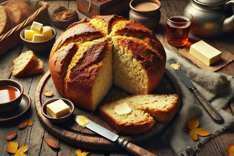 Tradičný írsky Soda Bread: Rýchly chlieb bez droždia s cmarom a jedlou sódou